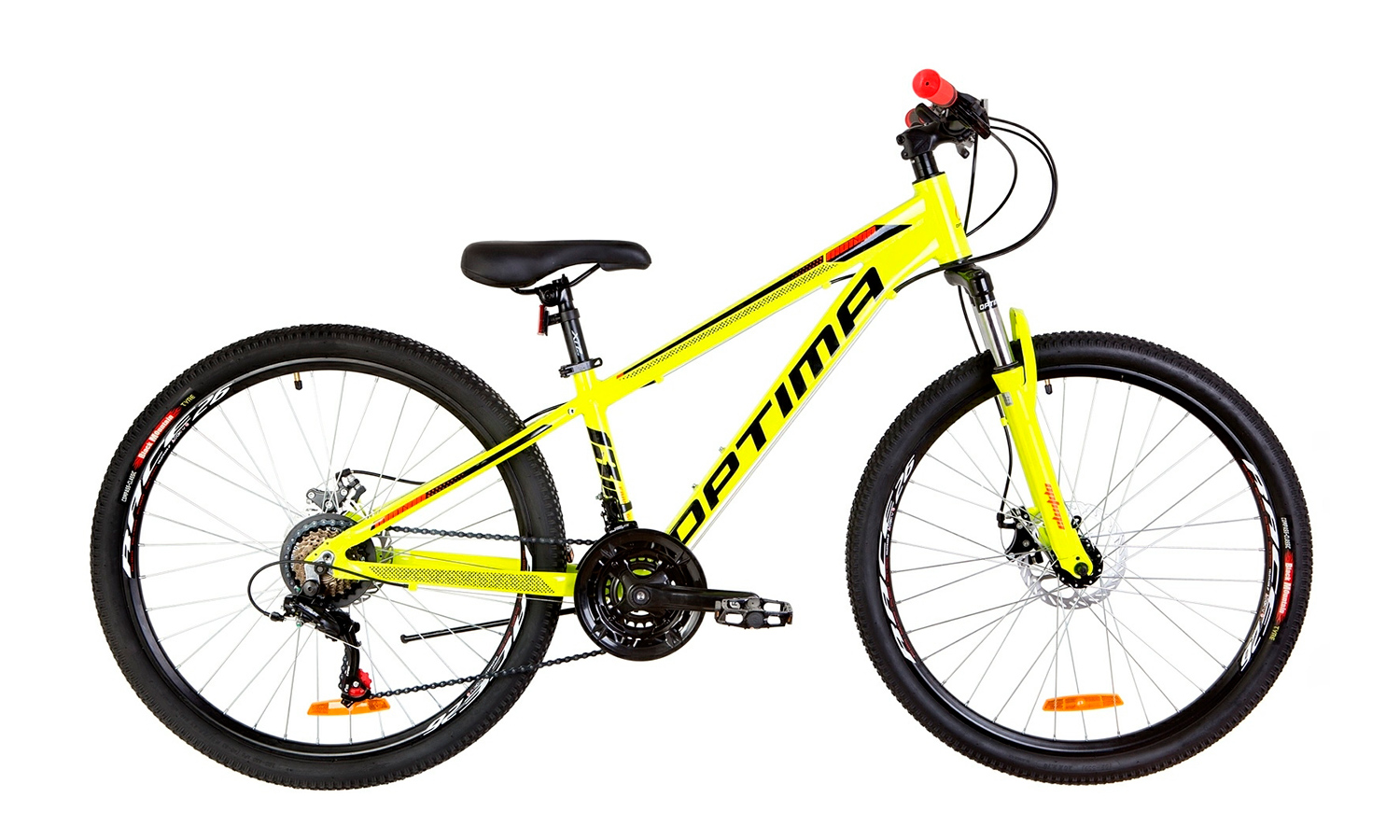 Фотография Велосипед 26" Optimabikes MOTION DD (2019) 2019 Желто-черный